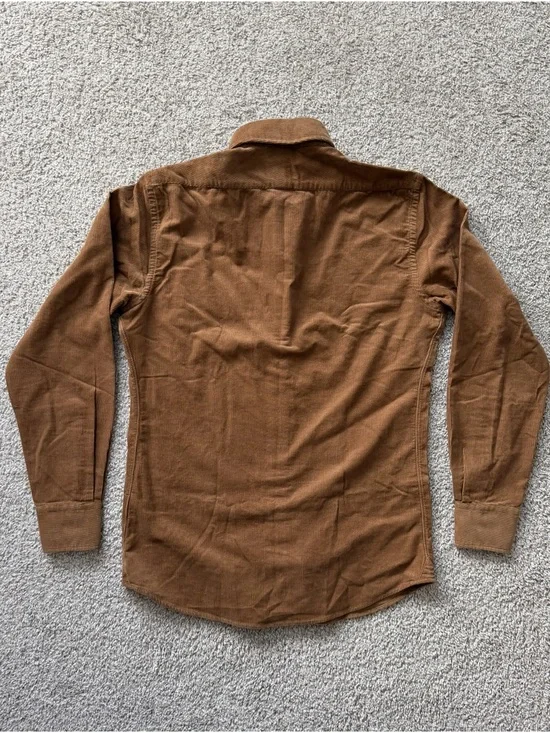 Spier & Mackay Brown Corduroy Shirt Mens Small 15.5 Slim Fit Button Down NWT - Picture 9 of 9